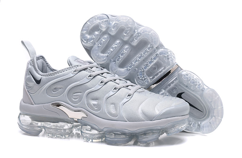 2018 Nike Air Max TN Plus White Silver Shoes - Click Image to Close